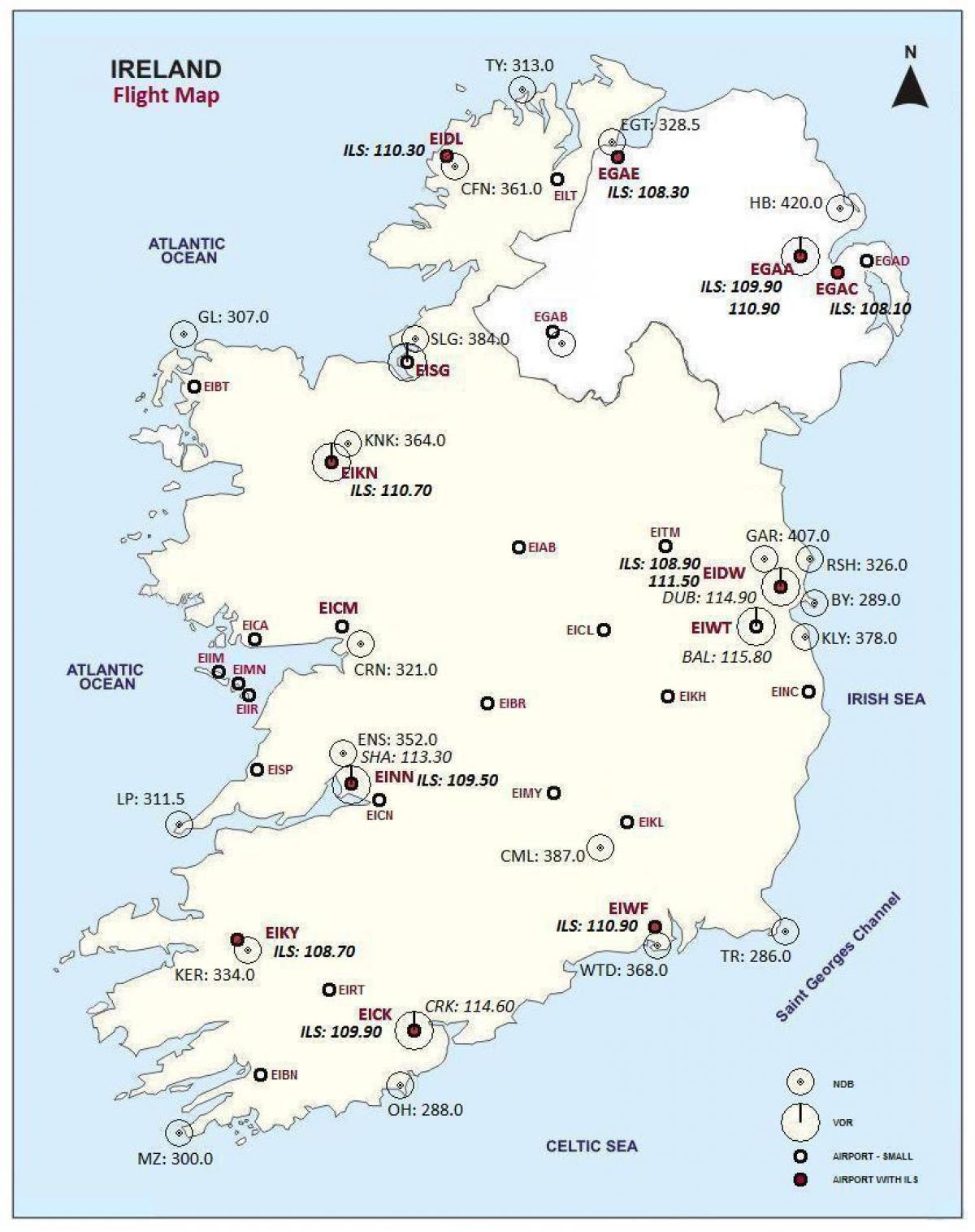地图爱尔兰表示机场
