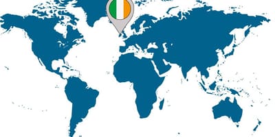 爱尔兰的世界地图
