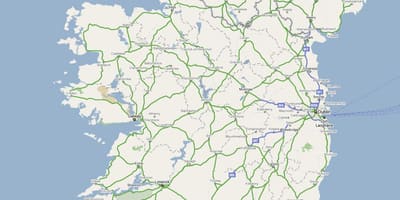 地图的爱尔兰公路