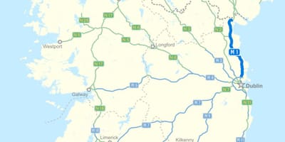 地图爱尔兰高速公路