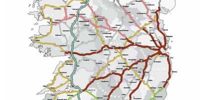 Aa路线规划，爱尔兰的地图